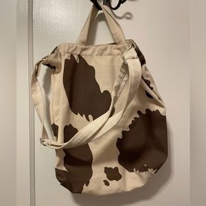 Cow print baggu bag